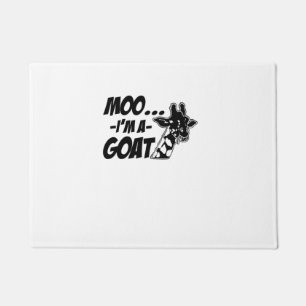 Moo... I'm A Goat Wildlife Zoogoer Funny Giraffe Z Doormat