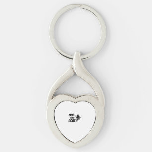 Moo... I'm A Goat Wildlife Zoogoer Funny Giraffe Z Key Ring