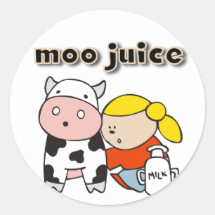 Moo Juice Tshirts and Gifts Classic Round Sticker