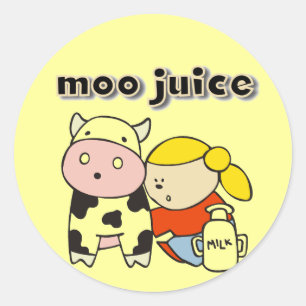 Moo Juice Tshirts and Gifts Classic Round Sticker