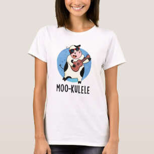 Moo-kulele Funny Ukulele Cow Pun  T-Shirt