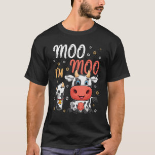 Moo Moo Cow I'm 1 One Year Old Cow Farm Theme 1st  T-Shirt