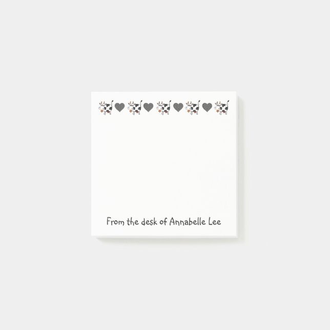 Moo Moo Love Post-it Notes (Front)