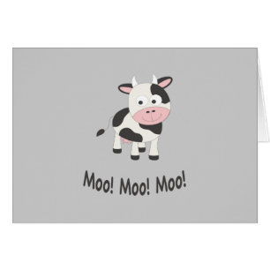 Moo Moo Moo Cute Cartoon Cow