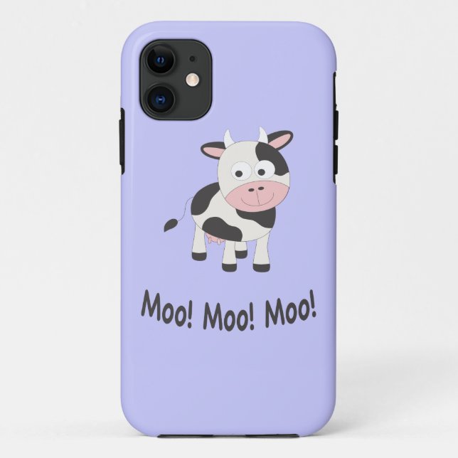 Moo Moo Moo Cute Cartoon Cow Case-Mate iPhone Case (Back)