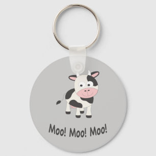 Moo! Moo! Moo! Cute Cow Key Ring