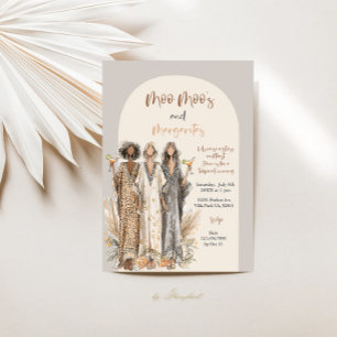 Moo Moo's & Margaritas Animal Print Invitation