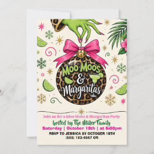 Moo Moos & Margaritas Girls Night Party  Invitation