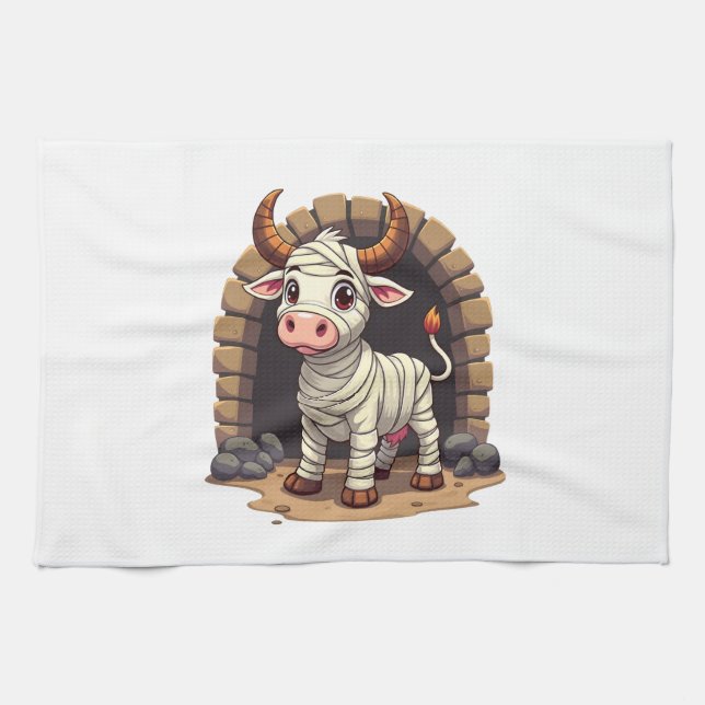 Moo-Mummy Returns Tea Towel (Horizontal)