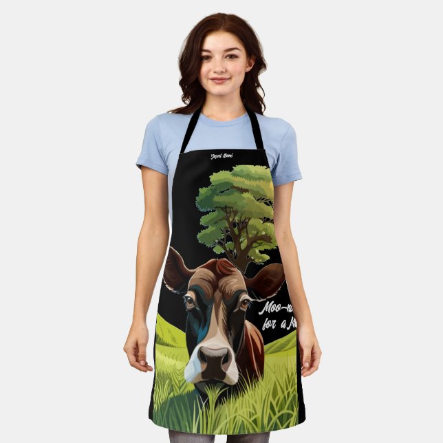 Moo-ning for a Massage Apron (Worn)