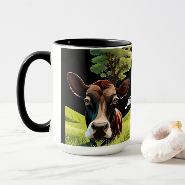 Moo-ning for a Massage Mug (With Donut)
