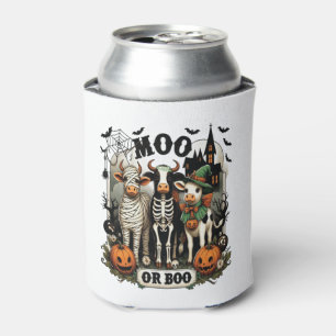 Moo or Boo Halloween Cow Can Cooler
