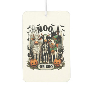 Moo or Boo Halloween Cow Car Air Freshener