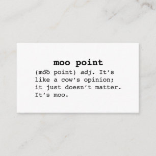 Moo Point Quote Business Card