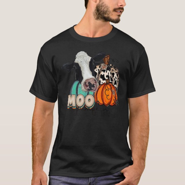 Moo Pumpkin Get Out The Way Tie Dye T-Shirt (Front)