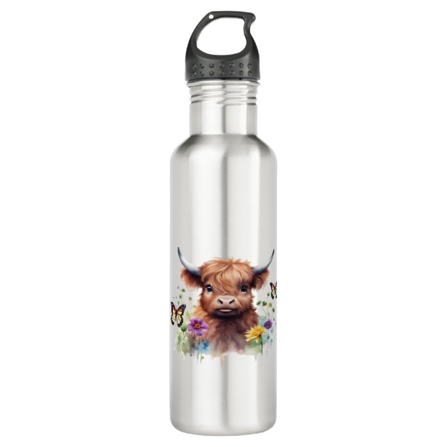 Moo-rry Christmas Classic T-Shirt 710 Ml Water Bottle (Front)