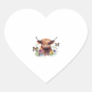 Moo-rry Christmas Classic T-Shirt Heart Sticker