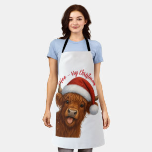 Moo-rry ChristmasT-Shirt Apron