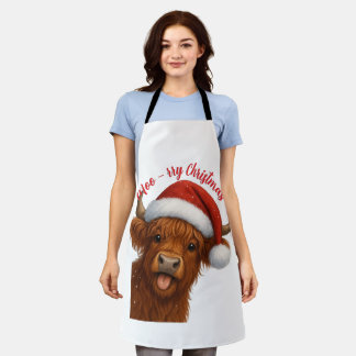 Moo-rry ChristmasT-Shirt Apron