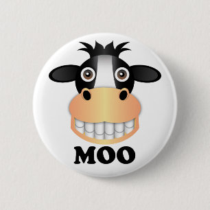 Moo - Standard, 2¼ Inch Round Button 6 Cm Round Badge