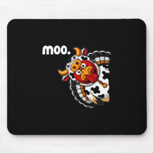 Moo Turkey Cow Costume Fall Thanksgiving Men Women Mouse Mat