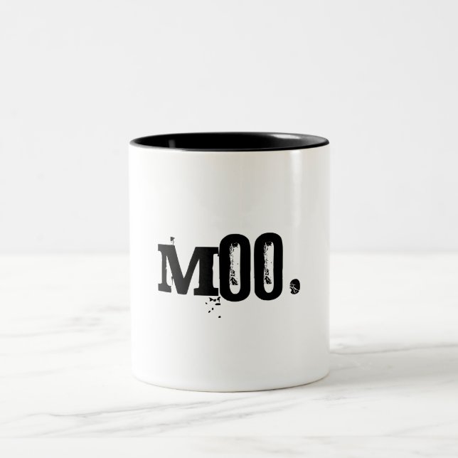 Moo. Two-Tone Coffee Mug (Center)