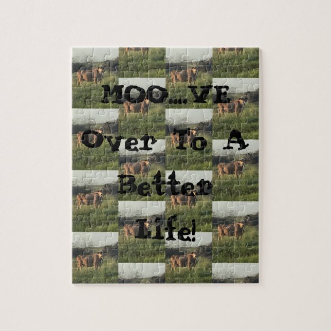 Moo...ve Over! Jigsaw Puzzle (Vertical)