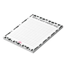 Moo-velous Cow Print Lined Stationery Notepad