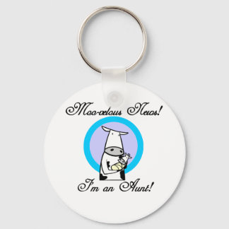 Moo-velous New Aunt Tshirts and Gifts Key Ring