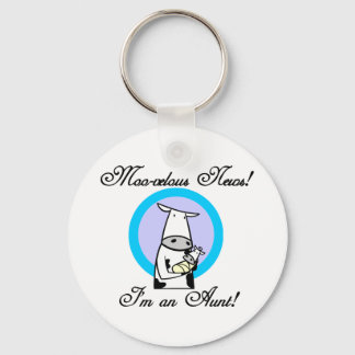 Moo-velous New Aunt Tshirts and Gifts Key Ring