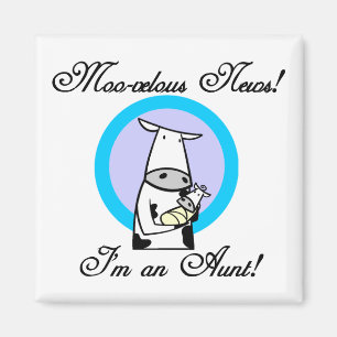 Moo-velous New Aunt Tshirts and Gifts Magnet