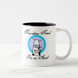 Moo-velous New Aunt Tshirts and Gifts Two-Tone Coffee Mug