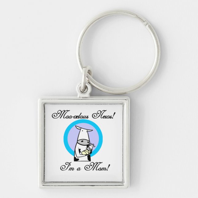 Moo-velous New Mum Gifts Key Ring (Front)