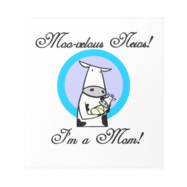 Moo-velous New Mum Gifts Notepad (Front)