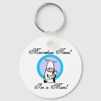 Moo-velous New Mum Tshirts and Gifts Key Ring