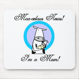 Moo-velous New Mum Tshirts and Gifts Mouse Mat