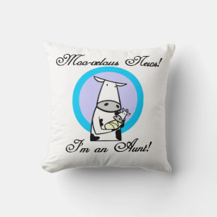 Moo-velous News I'm an Aunt T-shirts and Gifts Cushion