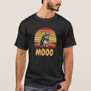 Moo Vintage Cow Vintage Cow  Farmer Farm Animal T-Shirt