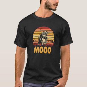 Moo Vintage Cow Vintage Cow  Farmer Farm Animal T-Shirt