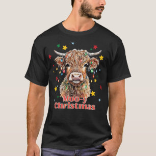 Moo-y Christmas Cow Pun T-Shirt