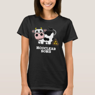 Mooclear Bomb Funny Cow Pun Dark BG T-Shirt