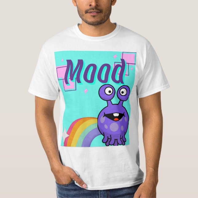 mood , alien rainbow T-Shirt (Front)