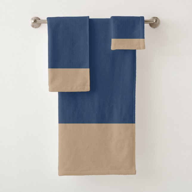 Mood Blue And Beige  Bath Towel Set (Insitu)