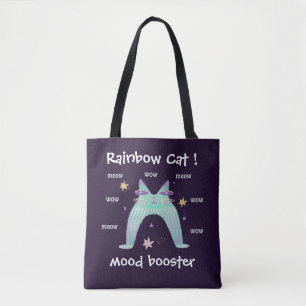 Mood booster cute cat  tote bag