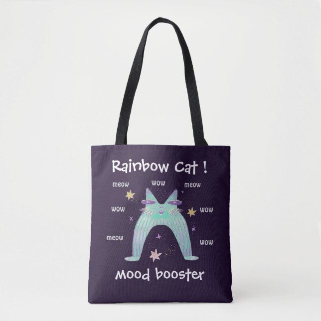 Mood booster cute cat  tote bag (Front)