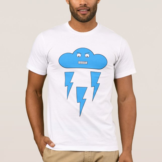 Mood Cloud T-Shirt (Angry/Lightning) (Front)