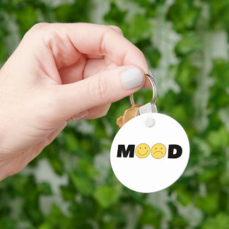 Mood Emoji Minimalist Keychain