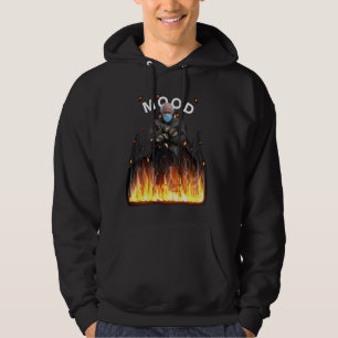 Mood Funny Bernie Sanders Mittens Flames Meme Hoodie