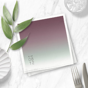 Mood Gradient Wedding Burgundy Mist ID741 Napkin