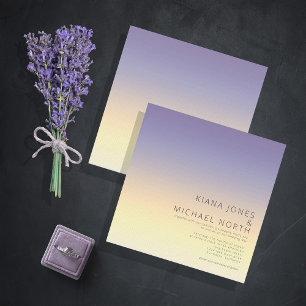 Mood Gradient Wedding Indigo Sunset ID741 Invitation